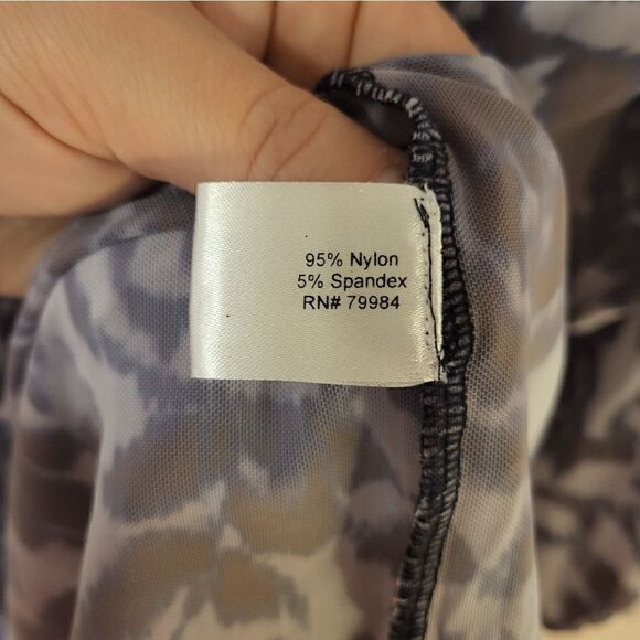 Boston Proper lavender/ grey 3/4 length sleeve blouse - Picture 8 of 10